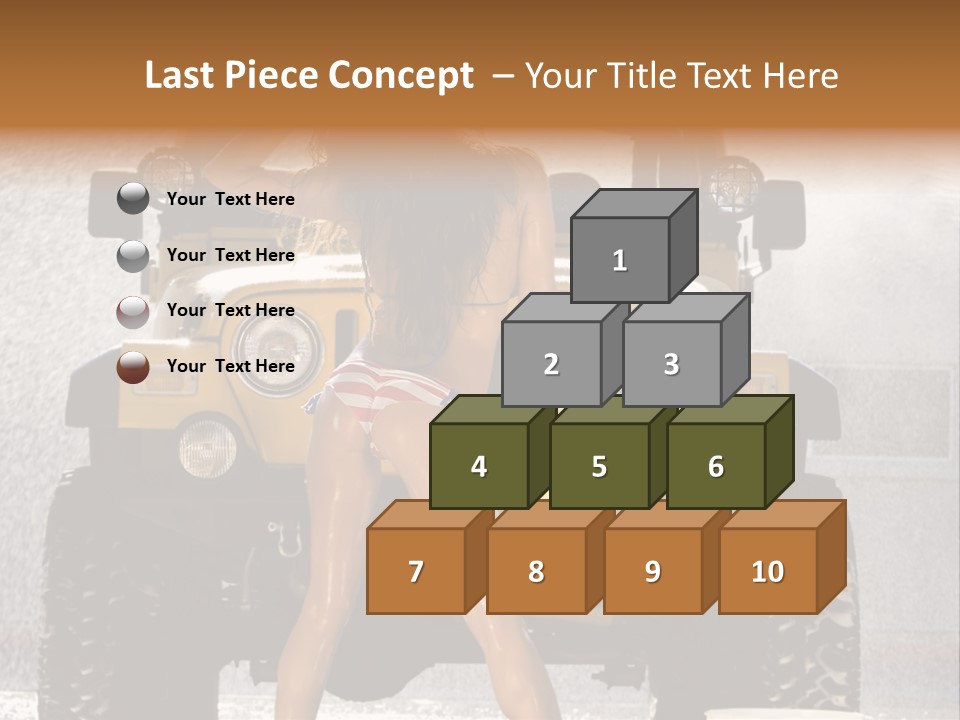 Style Model Caucasian PowerPoint Template