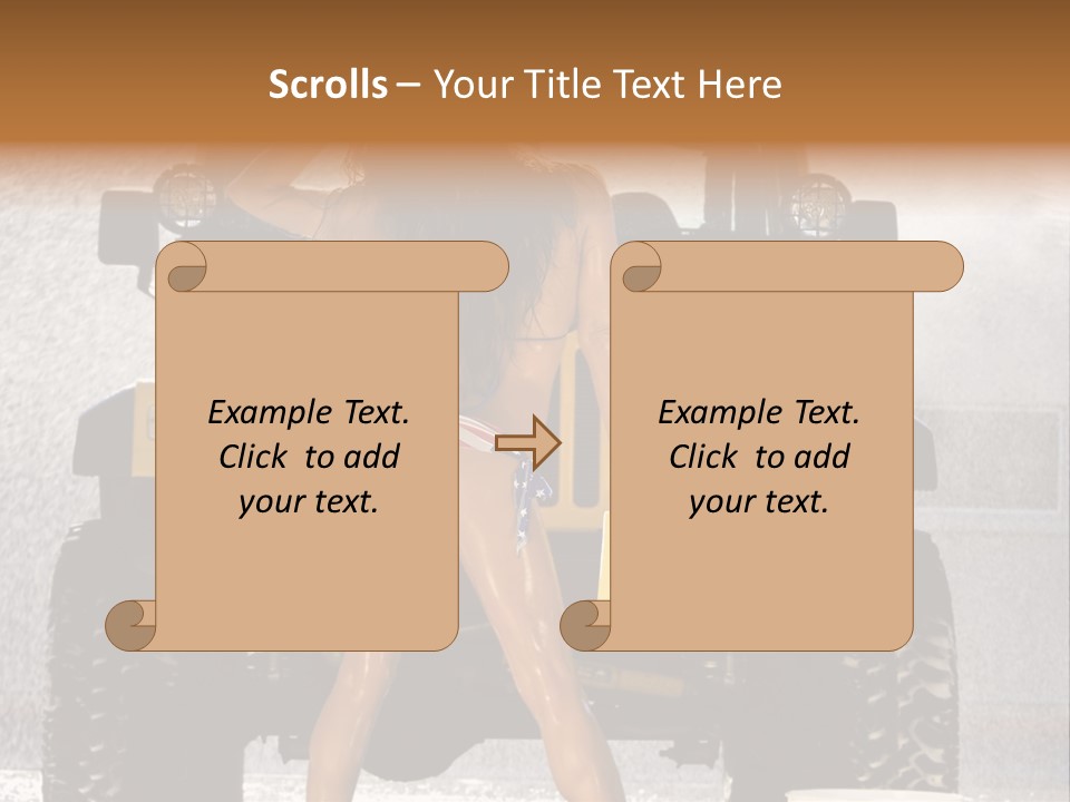 Style Model Caucasian PowerPoint Template
