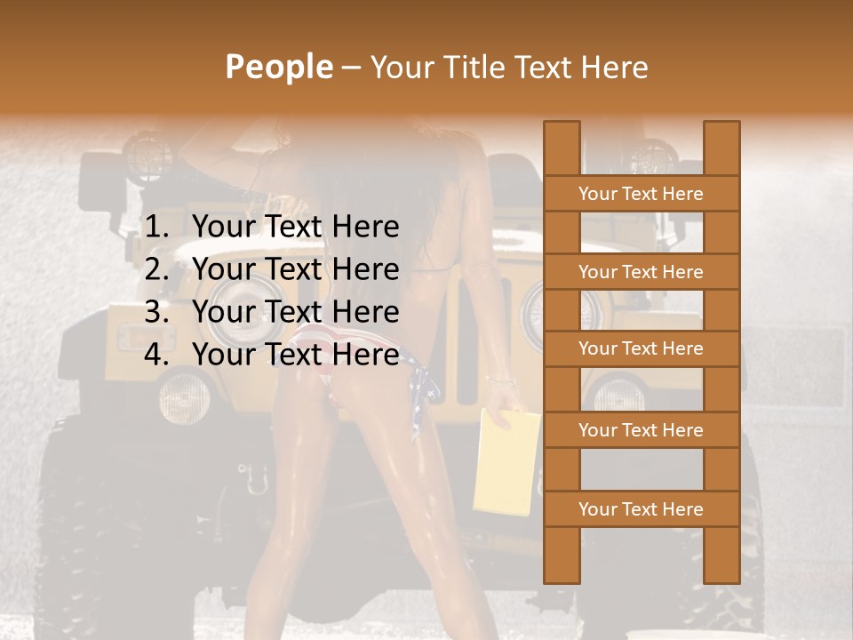 Style Model Caucasian PowerPoint Template