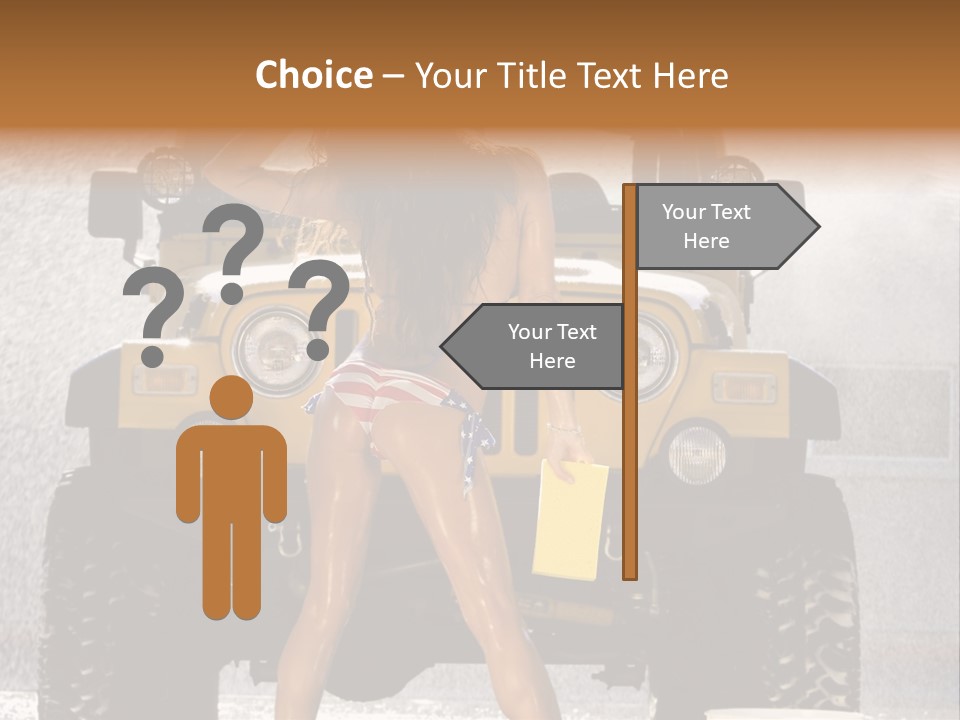 Style Model Caucasian PowerPoint Template