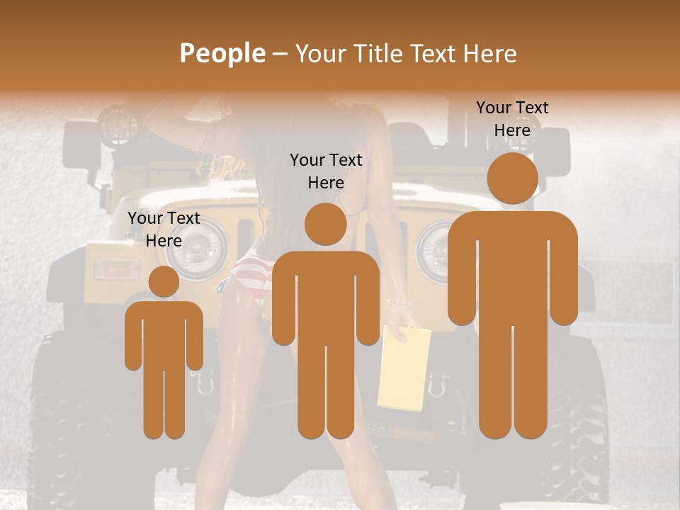 Style Model Caucasian PowerPoint Template