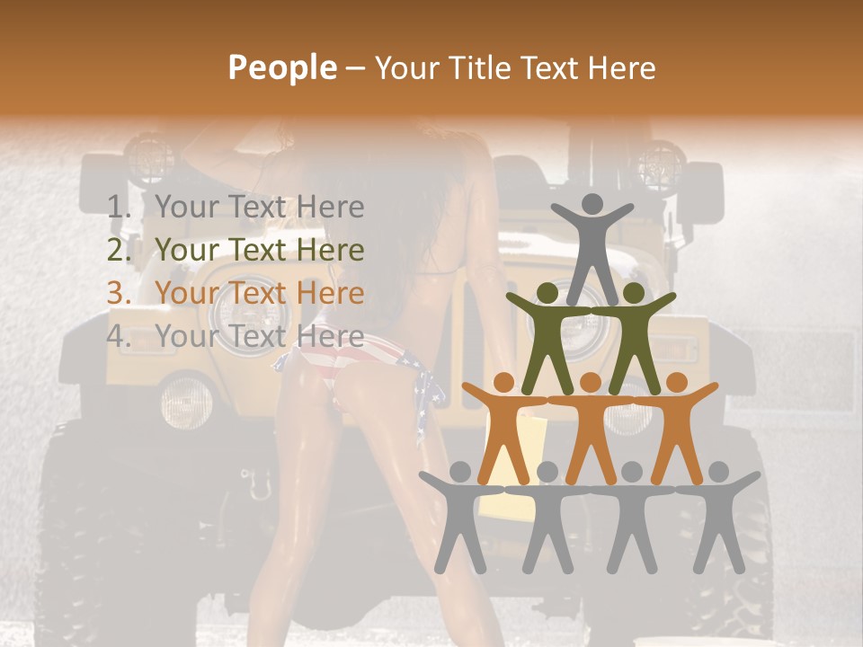 Style Model Caucasian PowerPoint Template