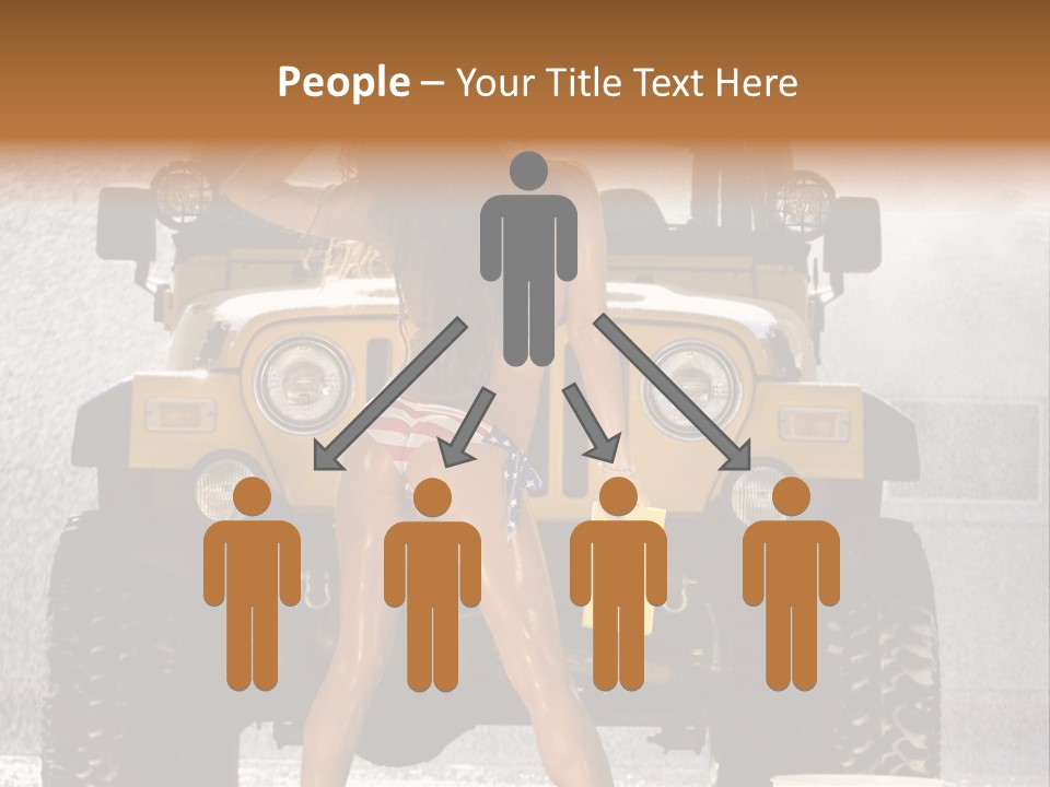 Style Model Caucasian PowerPoint Template