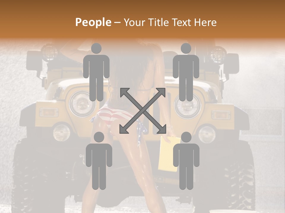 Style Model Caucasian PowerPoint Template