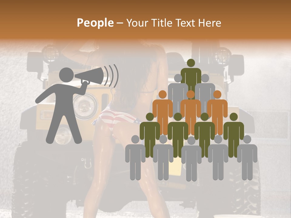 Style Model Caucasian PowerPoint Template