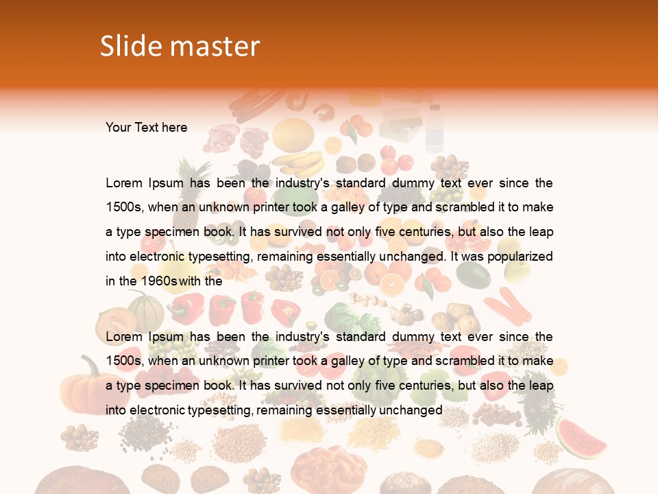 Macaroni Cheese Grains PowerPoint Template