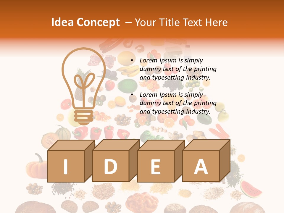 Macaroni Cheese Grains PowerPoint Template