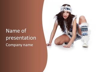 Cold Fall Female PowerPoint Template