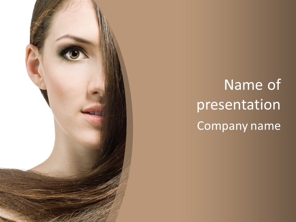 Lips Caucasian Care PowerPoint Template