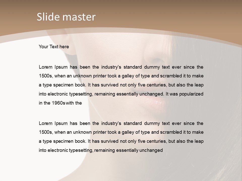 Lips Caucasian Care PowerPoint Template