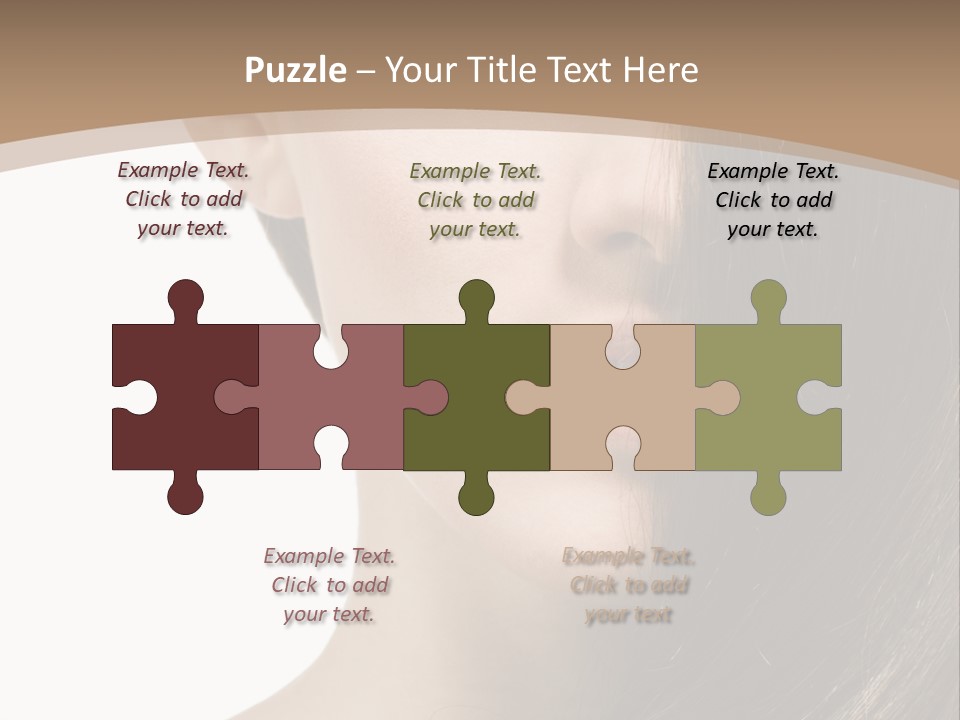 Lips Caucasian Care PowerPoint Template