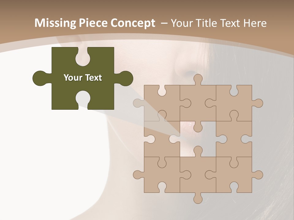 Lips Caucasian Care PowerPoint Template