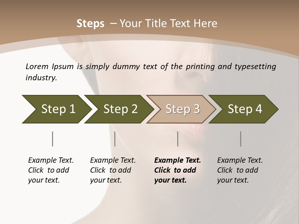 Lips Caucasian Care PowerPoint Template