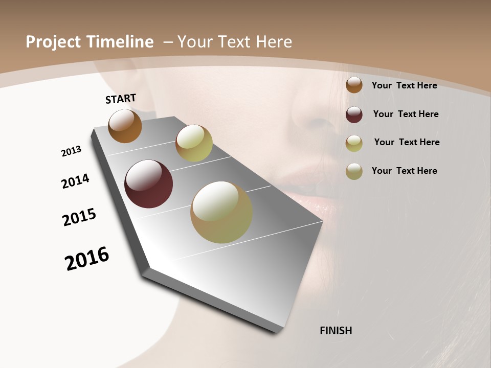 Lips Caucasian Care PowerPoint Template
