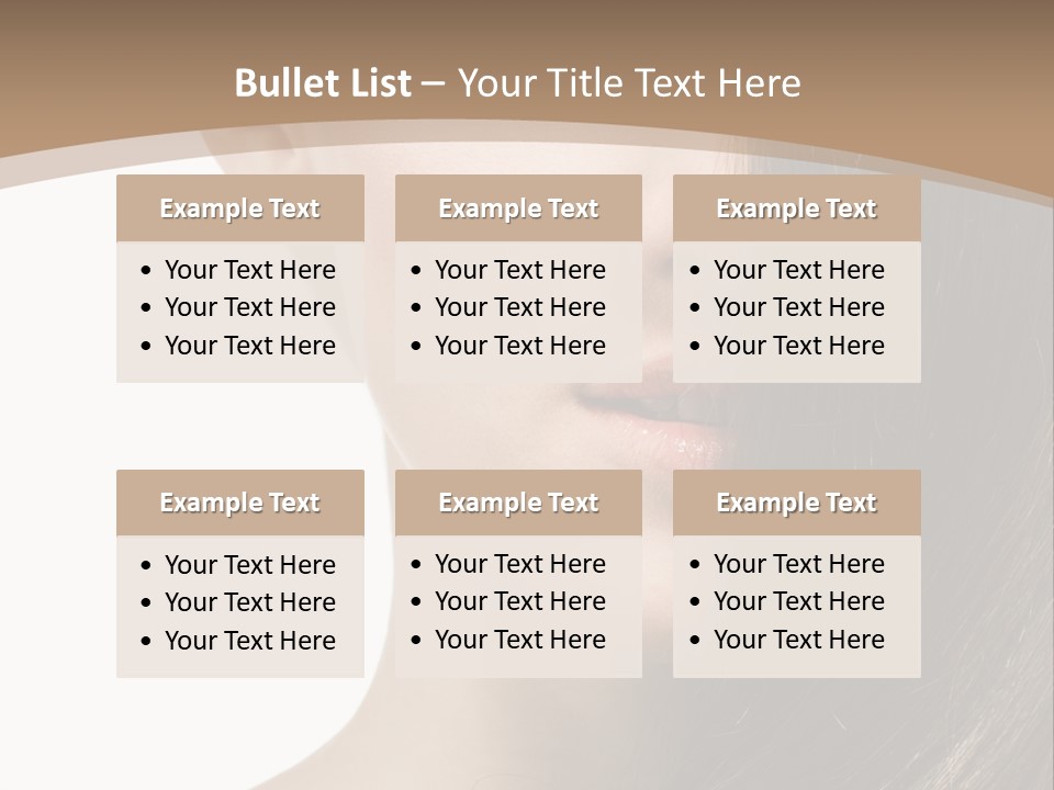 Lips Caucasian Care PowerPoint Template