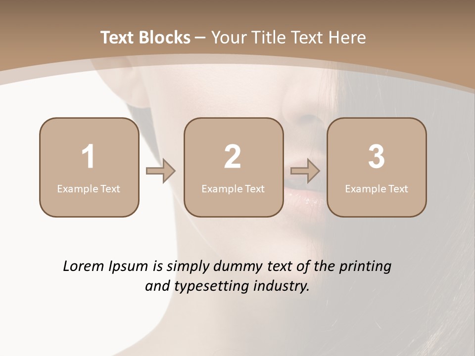 Lips Caucasian Care PowerPoint Template