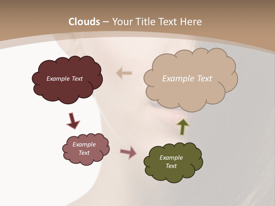 Lips Caucasian Care PowerPoint Template