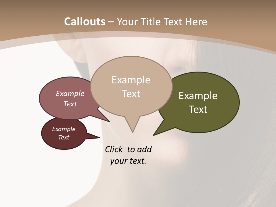 Lips Caucasian Care PowerPoint Template