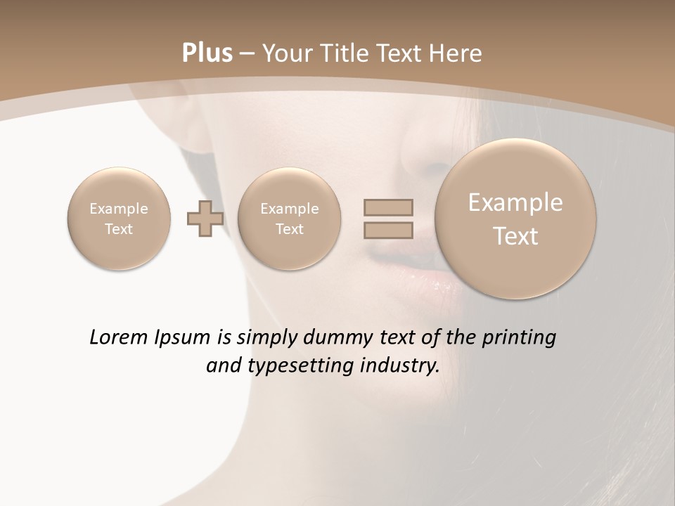 Lips Caucasian Care PowerPoint Template