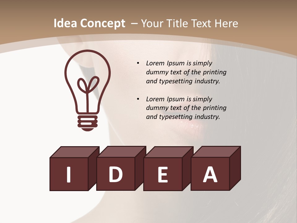 Lips Caucasian Care PowerPoint Template