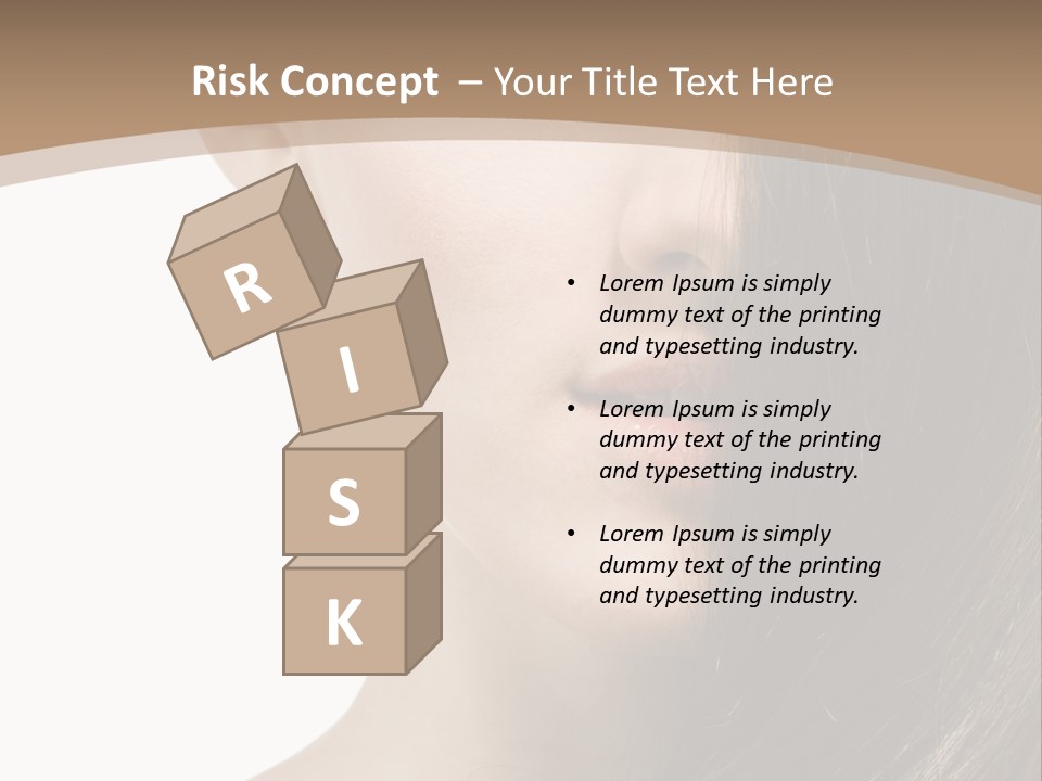 Lips Caucasian Care PowerPoint Template