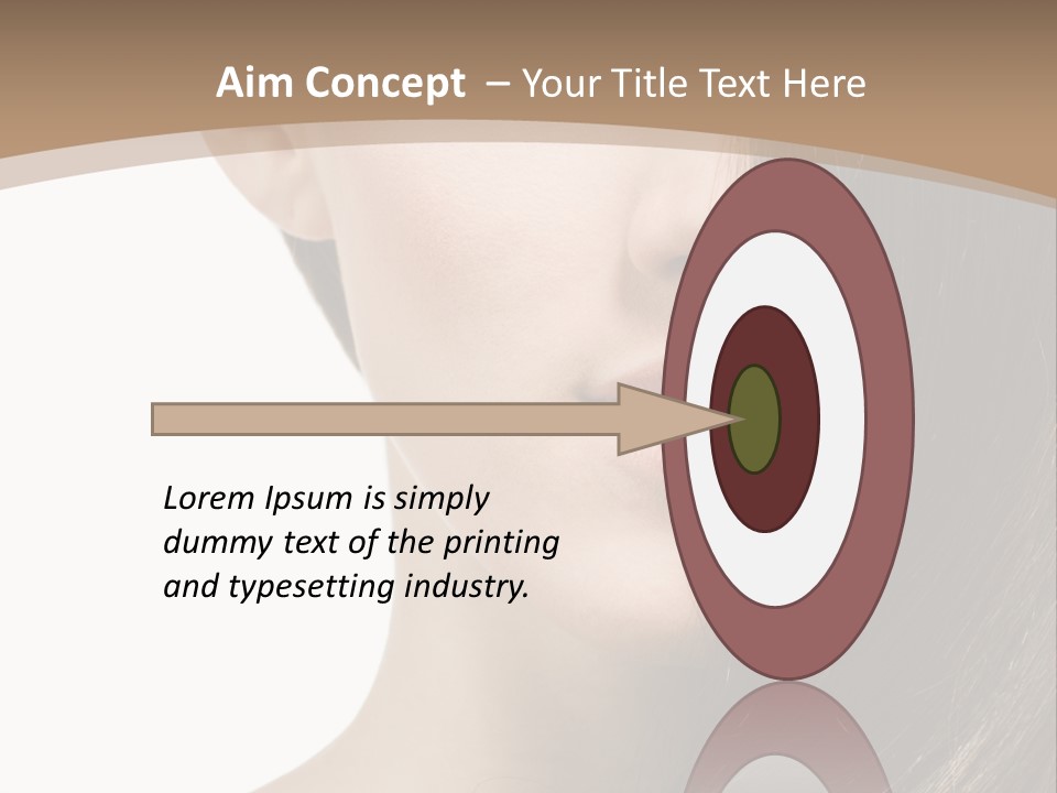 Lips Caucasian Care PowerPoint Template