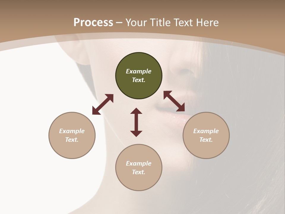 Lips Caucasian Care PowerPoint Template