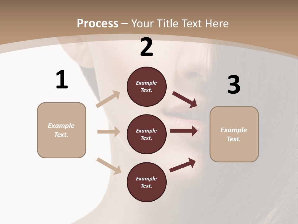Lips Caucasian Care PowerPoint Template
