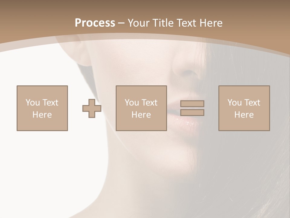 Lips Caucasian Care PowerPoint Template