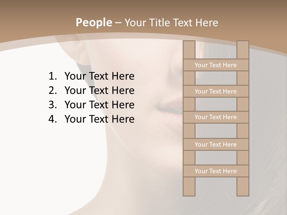Lips Caucasian Care PowerPoint Template