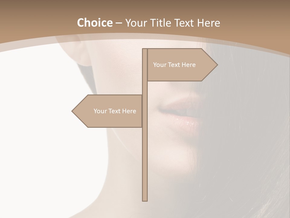 Lips Caucasian Care PowerPoint Template