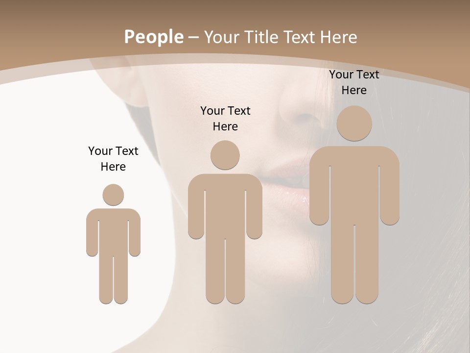 Lips Caucasian Care PowerPoint Template