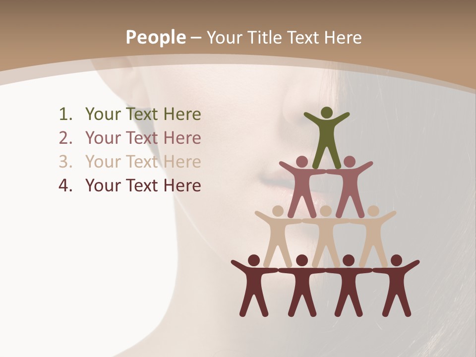 Lips Caucasian Care PowerPoint Template