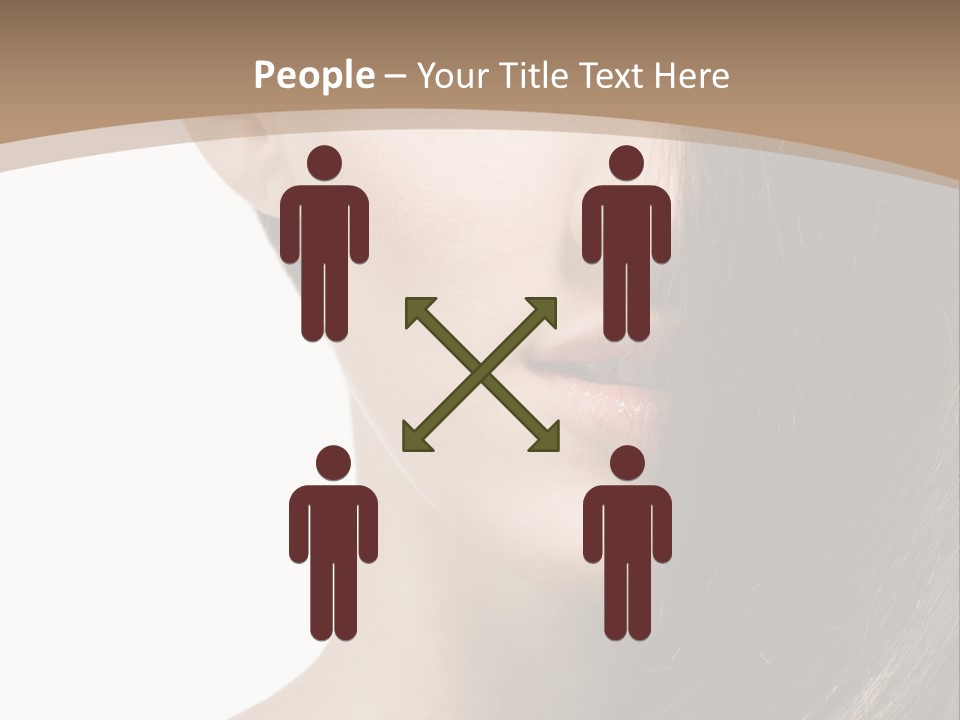 Lips Caucasian Care PowerPoint Template