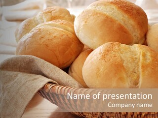 A Basket Full Of Bread Powerpoint Template PowerPoint Template