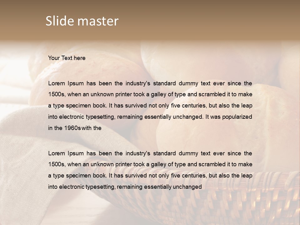 A Basket Full Of Bread Powerpoint Template PowerPoint Template