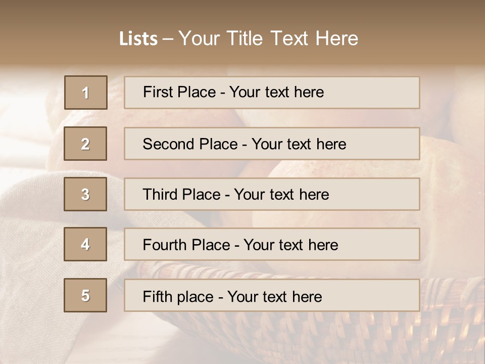 A Basket Full Of Bread Powerpoint Template PowerPoint Template