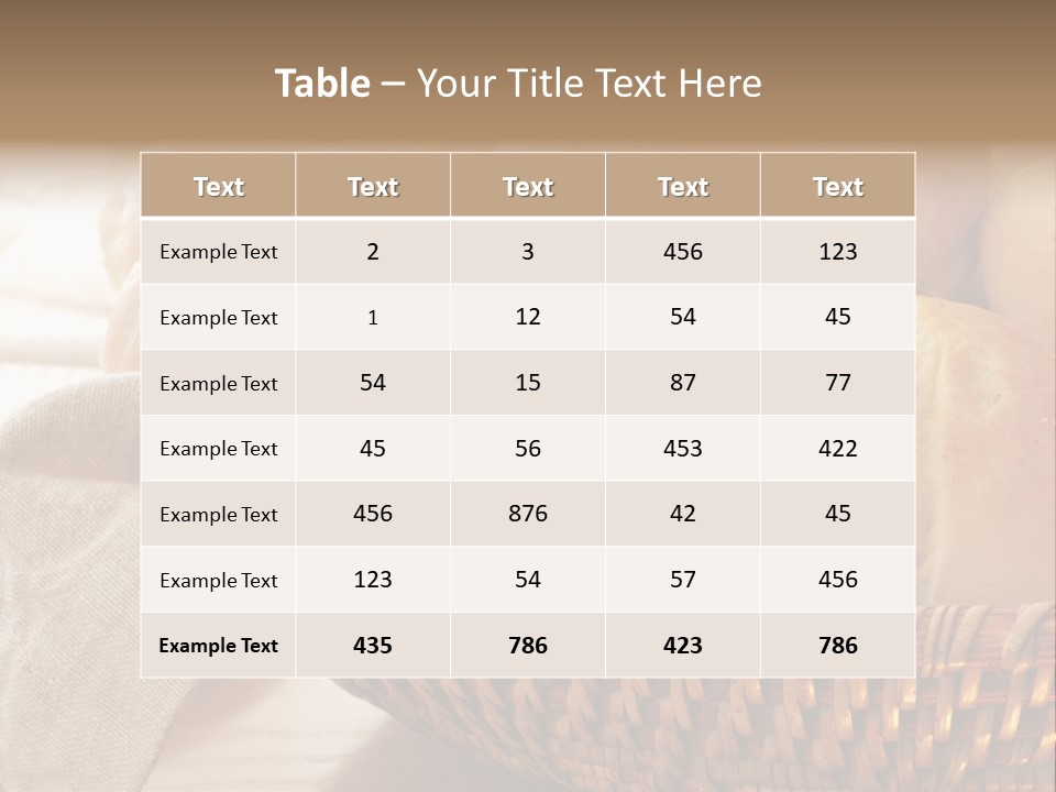A Basket Full Of Bread Powerpoint Template PowerPoint Template