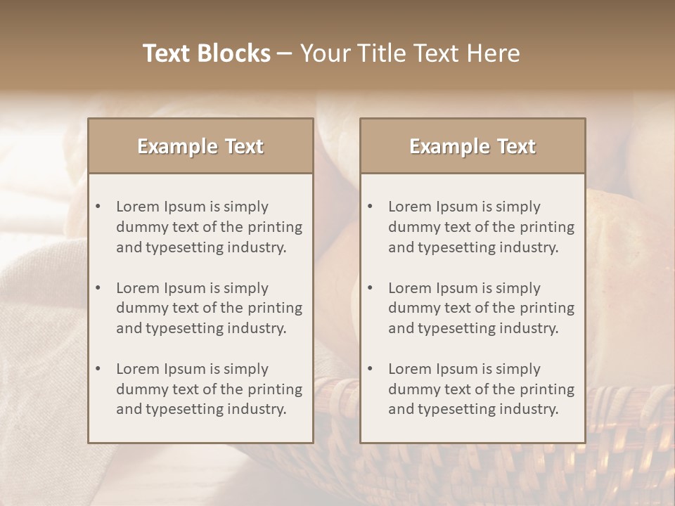 A Basket Full Of Bread Powerpoint Template PowerPoint Template