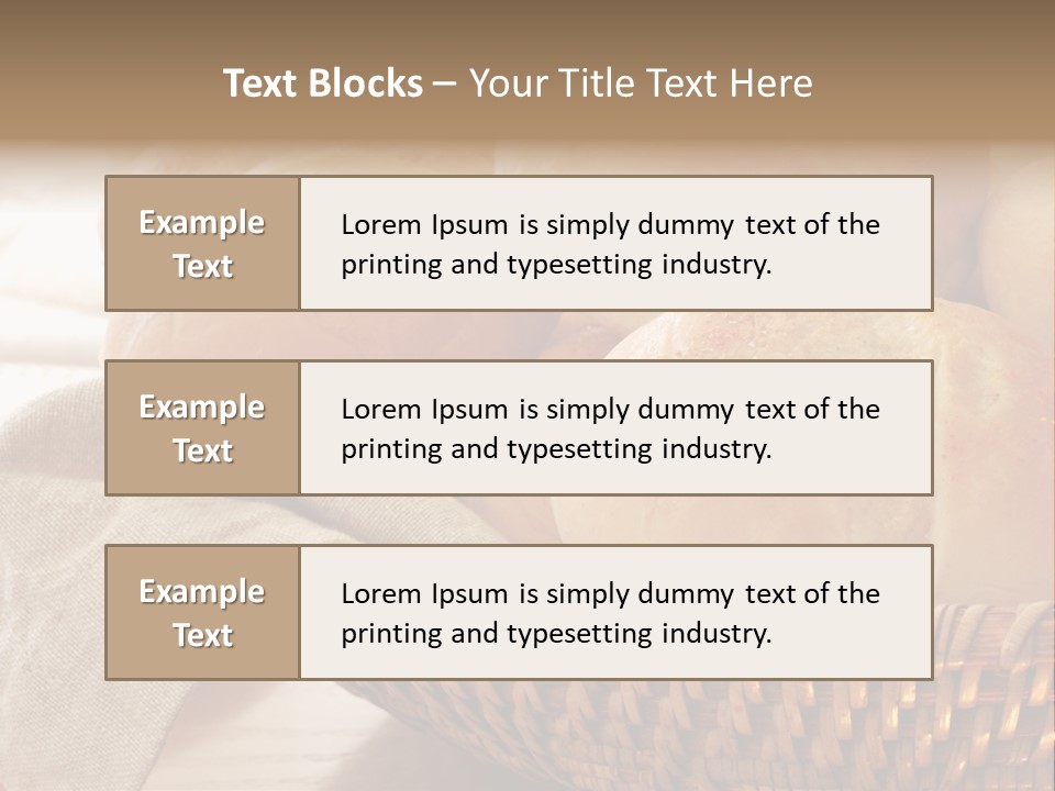 A Basket Full Of Bread Powerpoint Template PowerPoint Template