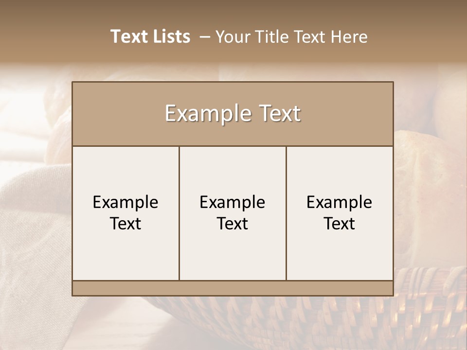 A Basket Full Of Bread Powerpoint Template PowerPoint Template