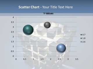 A Powerpoint Presentation With Cubes On A Blue Background PowerPoint Template