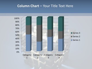 A Powerpoint Presentation With Cubes On A Blue Background PowerPoint Template