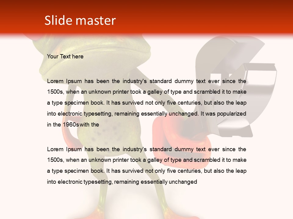 A Frog Holding A Wrench And A Wrench In His Hand PowerPoint Template