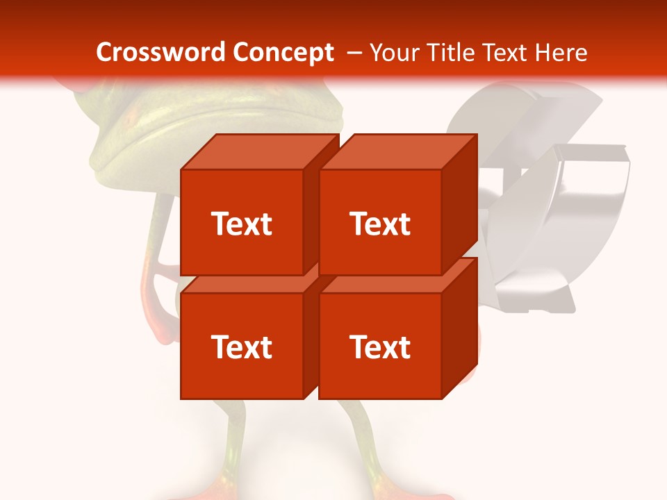 A Frog Holding A Wrench And A Wrench In His Hand PowerPoint Template