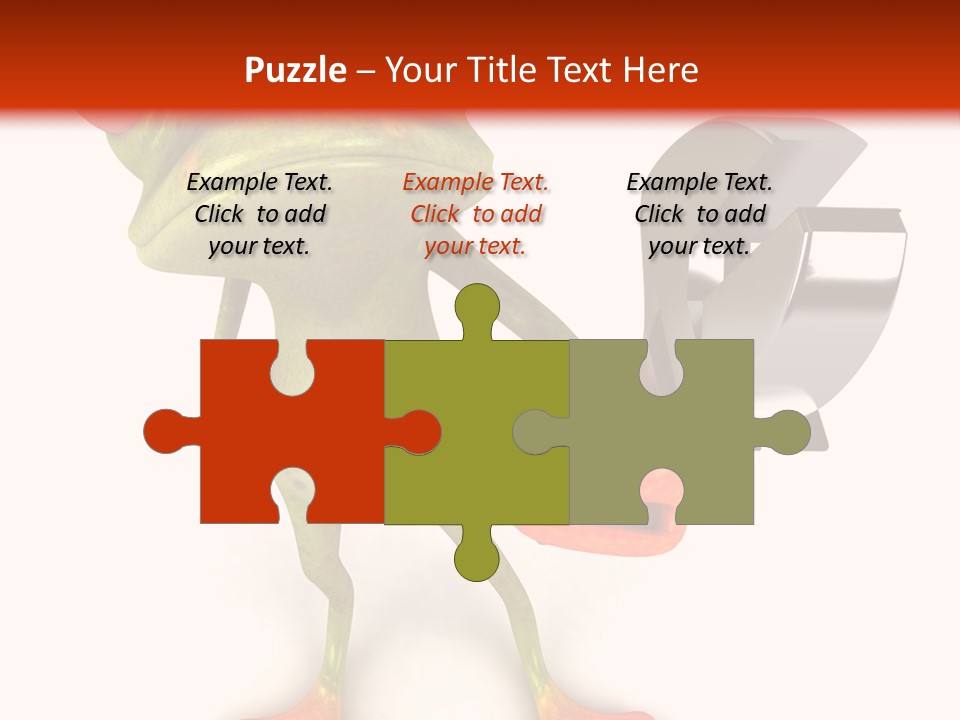 A Frog Holding A Wrench And A Wrench In His Hand PowerPoint Template