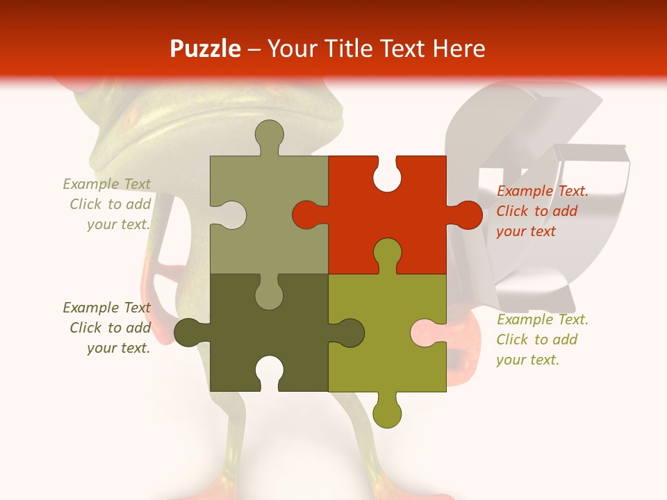 A Frog Holding A Wrench And A Wrench In His Hand PowerPoint Template