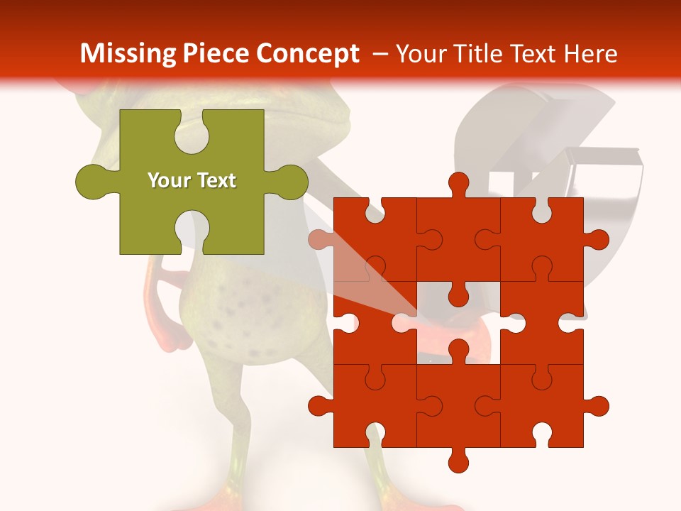 A Frog Holding A Wrench And A Wrench In His Hand PowerPoint Template