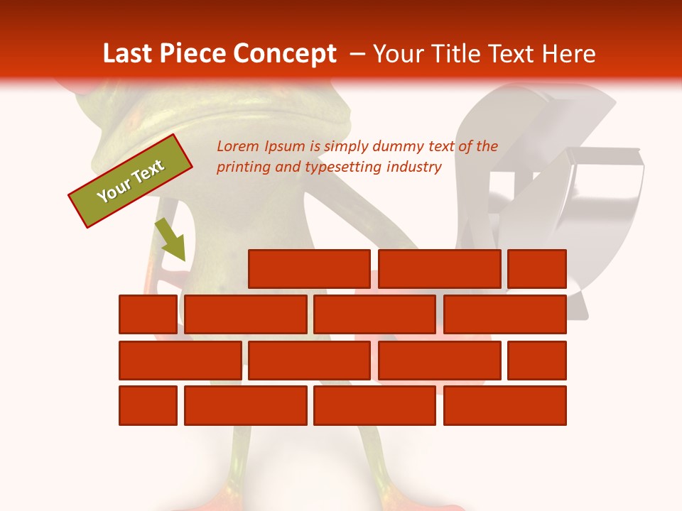 A Frog Holding A Wrench And A Wrench In His Hand PowerPoint Template