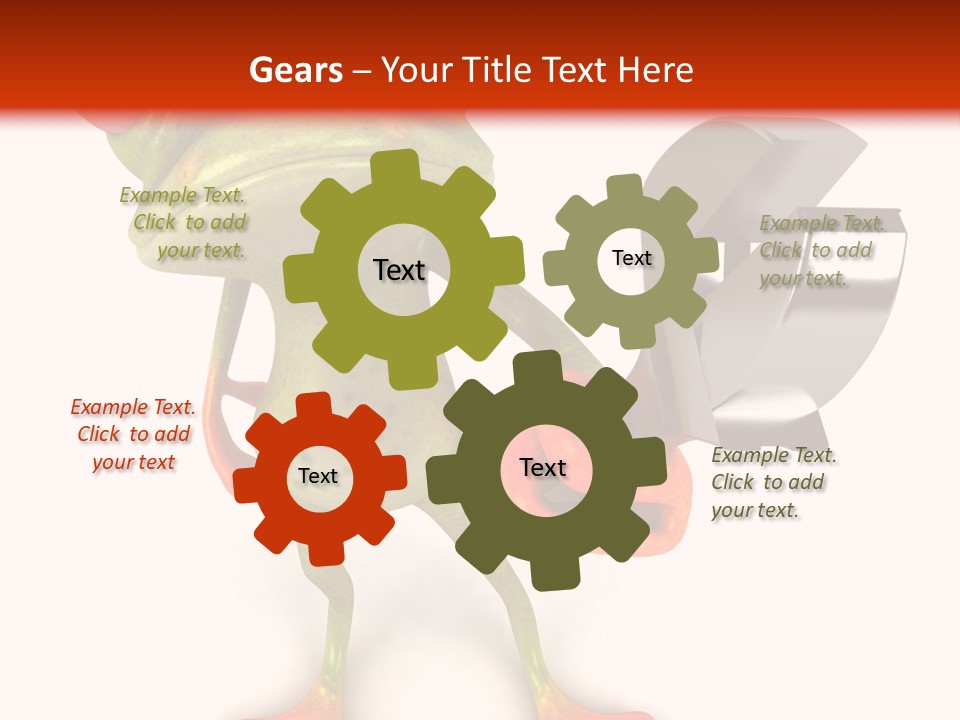 A Frog Holding A Wrench And A Wrench In His Hand PowerPoint Template